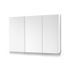Cefito White Bathroom Vanity Mirror Cabinet: High Gloss MDF, 3 Soft-Close Doors, Adjustable Shelves, 900x150x720mm