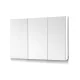 Cefito White Bathroom Vanity Mirror Cabinet: High Gloss MDF, 3 Soft-Close Doors, Adjustable Shelves, 900x150x720mm