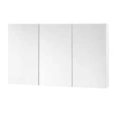 Cefito Bathroom Mirror Cabinet, MDF, White, 1200x720mm, High Gloss, Eco-Friendly, Adjustable Shelves, Soft-Close Doors