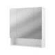 Cefito Bathroom Mirror Cabinet 700x750mm White MDF Triple Door Wall Hung Medicine Cabinet with Adjustable Shelves
