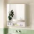 Cefito Bathroom Mirror Cabinet 700x750mm White MDF Triple Door Wall Hung Medicine Cabinet with Adjustable Shelves