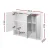 Cefito Bathroom Mirror Cabinet 900x750mm White MDF Wall Hung Medicine Cabinet with Adjustable Shelves and Triple Doors