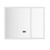 Cefito 3-Door Bathroom Mirror Cabinet with LED Light, Bluetooth Audio, Anti-Fog, Soft Close, 900x720mm, White