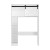 Artiss Over-Toilet Bathroom Storage Cabinet - White & Black, 128cm, Sliding Barn Door, 3 Tier Shelves, Particleboard Artiss Over-Toilet Bathroom Storage Cabinet - White & Black, 128cm, Sliding Barn Door, 3 Tier Shelves, Particleboard