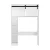 Artiss Over-Toilet Bathroom Storage Cabinet - White & Black, 128cm, Sliding Barn Door, 3 Tier Shelves, Particleboard