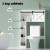 Artiss Over-Toilet Bathroom Storage Cabinet - White & Black, 128cm, Sliding Barn Door, 3 Tier Shelves, Particleboard Artiss Over-Toilet Bathroom Storage Cabinet - White & Black, 128cm, Sliding Barn Door, 3 Tier Shelves, Particleboard