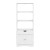 Artiss Bathroom Floor Storage Cabinet, White MDF, 2 Drawers, 3 Open Shelves, 2 Doors, 60x33x154cm, Easy Assembly