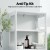 Artiss Bathroom Floor Storage Cabinet, White MDF, 2 Drawers, 3 Open Shelves, 2 Doors, 60x33x154cm, Easy Assembly