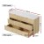 Artiss 6 Chest of Drawers Dresser Table Pine 120x40x75cm, Fluted Doors, Solid Wooden Legs, Scratch-Resistant Finish