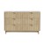 Artiss 6 Chest of Drawers Dresser Table Pine 120x40x75cm, Fluted Doors, Solid Wooden Legs, Scratch-Resistant Finish