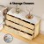 Artiss 6 Chest of Drawers Dresser Table Pine 120x40x75cm, Fluted Doors, Solid Wooden Legs, Scratch-Resistant Finish