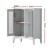 Artiss 80cm Bathroom Storage Cabinet White MDF Glass Doors Adjustable Shelves Floor Sideboard Cupboard Buffet