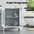 Artiss 80cm Bathroom Storage Cabinet White MDF Glass Doors Adjustable Shelves Floor Sideboard Cupboard Buffet