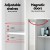 Artiss 80cm Bathroom Storage Cabinet White MDF Glass Doors Adjustable Shelves Floor Sideboard Cupboard Buffet