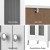 Artiss 80cm Bathroom Storage Cabinet White MDF Glass Doors Adjustable Shelves Floor Sideboard Cupboard Buffet
