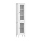 Artiss 160cm Tall Slim Bathroom Storage Cabinet White MDF Floor Cupboard with Glass Door and Adjustable Shelves Artiss 160cm Tall Slim Bathroom Storage Cabinet White MDF Floor Cupboard with Glass Door and Adjustable Shelves