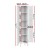 Artiss 160cm Tall Slim Bathroom Storage Cabinet White MDF Floor Cupboard with Glass Door and Adjustable Shelves