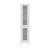 Artiss 160cm Tall Slim Bathroom Storage Cabinet White MDF Floor Cupboard with Glass Door and Adjustable Shelves