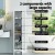 Artiss 160cm Tall Slim Bathroom Storage Cabinet White MDF Floor Cupboard with Glass Door and Adjustable Shelves
