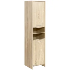 Artiss Tall Bathroom Cabinet, Eco-Friendly Particle Board, 185cm, Oak Finish, Space-Saving Storage Solution