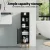 Artiss Black Bathroom Storage Cabinet - Slim 20x20x84cm, 5-Tier Organiser with Adjustable Shelf, Arched Door, Gold Legs