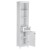 Artiss 161cm White Rattan Bathroom Cabinet - MDF Storage Tallboy with 3 Shelves, Drawer & Ventilated Doors