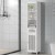 Artiss 161cm White Rattan Bathroom Cabinet - MDF Storage Tallboy with 3 Shelves, Drawer & Ventilated Doors
