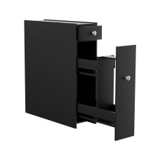 Artiss Slim Bathroom Storage Cabinet Black MDF 60x33x154cm Slide-Out Toilet Side Caddy Tissue Box Holder Artiss Slim Bathroom Storage Cabinet Black MDF 60x33x154cm Slide-Out Toilet Side Caddy Tissue Box Holder