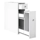 Artiss Slim Bathroom Storage Cabinet & Tissue Holder, 50x16x58cm, Eco-Friendly MDF, White, Space-Saving Design