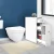 Artiss Slim Bathroom Storage Cabinet & Tissue Holder, 50x16x58cm, Eco-Friendly MDF, White, Space-Saving Design
