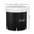 Weisshorn Portable Ice Bath Tub 75x75cm Inflatable Folding Spa, 300L, Oxford Cloth, 6 Legs, Drain, Cover, Black