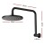 Cefito 9" Overhead Rain Shower Head Black, High-Pressure Swivel, Solid Brass, Water-Saving, 5-Year Warranty