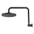 Cefito 9" Overhead Rain Shower Head Black, High-Pressure Swivel, Solid Brass, Water-Saving, 5-Year Warranty