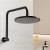Cefito 9" Overhead Rain Shower Head Black, High-Pressure Swivel, Solid Brass, Water-Saving, 5-Year Warranty