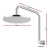 Cefito 9'' Rain Shower Head Overhead High-Pressure Swivel Chrome, Solid Brass, Water-Saving, 3-Star WELS Rated