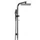 Cefito 10" Square Rain Shower Head Set Matte Black, High Pressure, Solid Brass, Handheld 3 Spray, 1.5m Hose