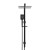 Cefito 10" Square Rain Shower Head Set Matte Black, High Pressure, Solid Brass, Handheld 3 Spray, 1.5m Hose