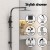 Cefito 10" Square Rain Shower Head Set Matte Black, High Pressure, Solid Brass, Handheld 3 Spray, 1.5m Hose