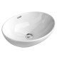 Cefito Elegant Oval Nano Glazed Ceramic Bathroom Basin Sink, 41x34cm - High Gloss, Anti-Bacterial, Heat Resistant