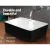 Cefito 48x37cm Oval Bathroom Basin - Nano Glazed Ceramic Vanity Sink, Matte Black & Gloss White, Anti-Bacterial, Durable