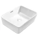 Cefito 48x37cm White Ceramic Vanity Sink: High Gloss, Nano Glazed, Anti-Bacterial, Heat & Scratch Resistant Basin