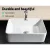 Cefito 48x37cm White Ceramic Vanity Sink: High Gloss, Nano Glazed, Anti-Bacterial, Heat & Scratch Resistant Basin