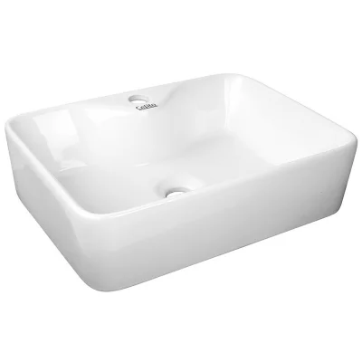 Cefito High Gloss Nano Glazed Ceramic Bathroom Basin - 48x38cm Vanity Sink, Scratch & Heat Resistant, Eco-Friendly