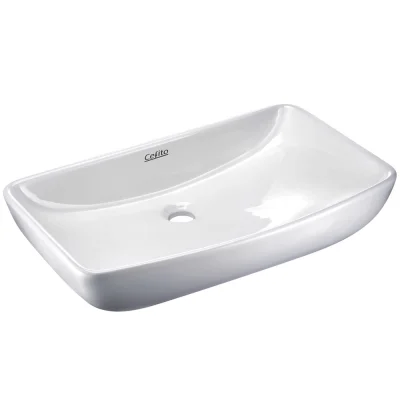 Cefito Ceramic Bathroom Basin Vanity Sink - 60x38cm Nano Glazed, High Gloss, Heat & Scratch Resistant, 5-Year Warranty