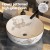 Cefito 41x41cm Ceramic Bathroom Basin Vanity Sink - Gold Flower Pattern, Anti-Scratch, Odourless, 5-Year Warranty