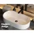 Cefito Bathroom Vanity Sink, Nano-Glazed Ceramic, 52x31cm, White, Modern Round Basin, Durable & Hygienic Design
