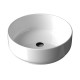 Cefito Bathroom Vanity Sink, Nano-Glazed Ceramic Basin, 35x12cm, White, Modern Anti-Bacterial Round Hand Wash Bowl