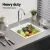 Cefito 45x45cm White Granite Kitchen Sink - Single Bowl, Heat & Scratch Resistant, Food Grade Material, 10-year warranty