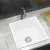 Cefito 45x45cm White Granite Kitchen Sink - Single Bowl, Heat & Scratch Resistant, Food Grade Material, 10-year warranty