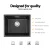 Cefito 55x45cm Granite Kitchen Sink - Black Single Bowl, Heat & Scratch Resistant, 10-year warranty, Food Grade Material